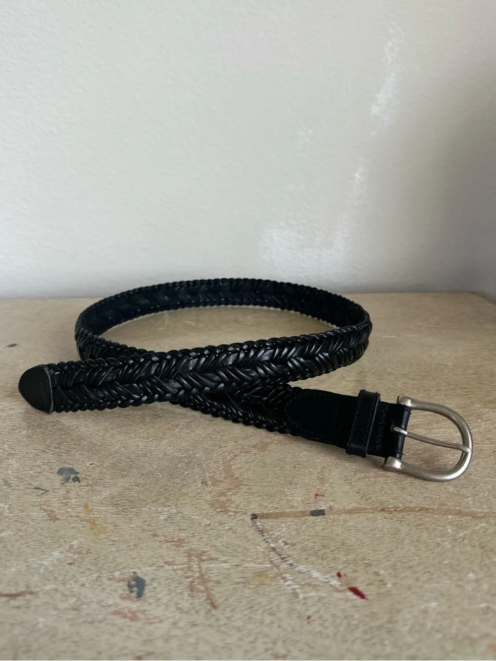 Vintage Marshall Field’s Women’s Black Woven Leather Belt